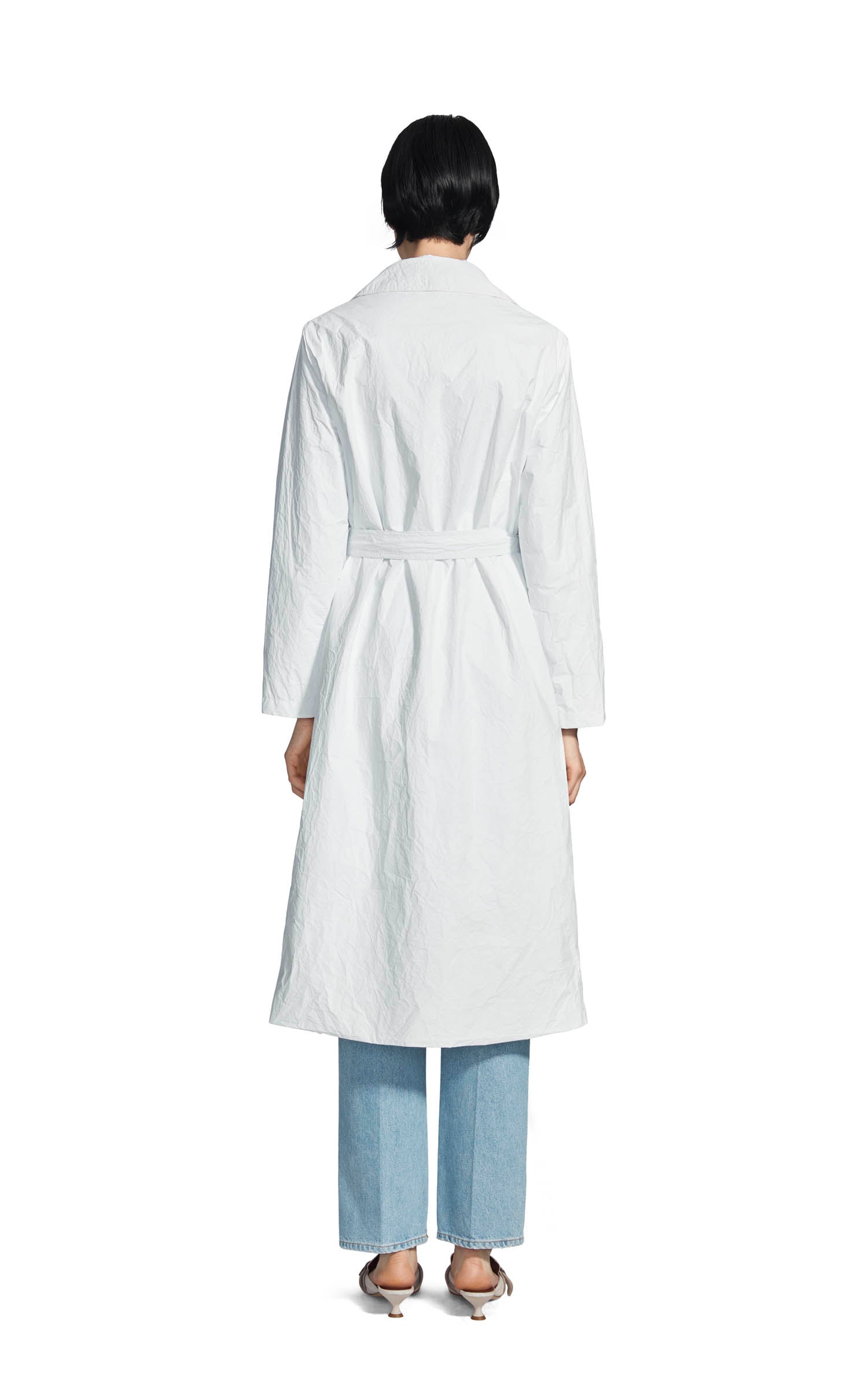 Nisa Matte Coated Trench Coat