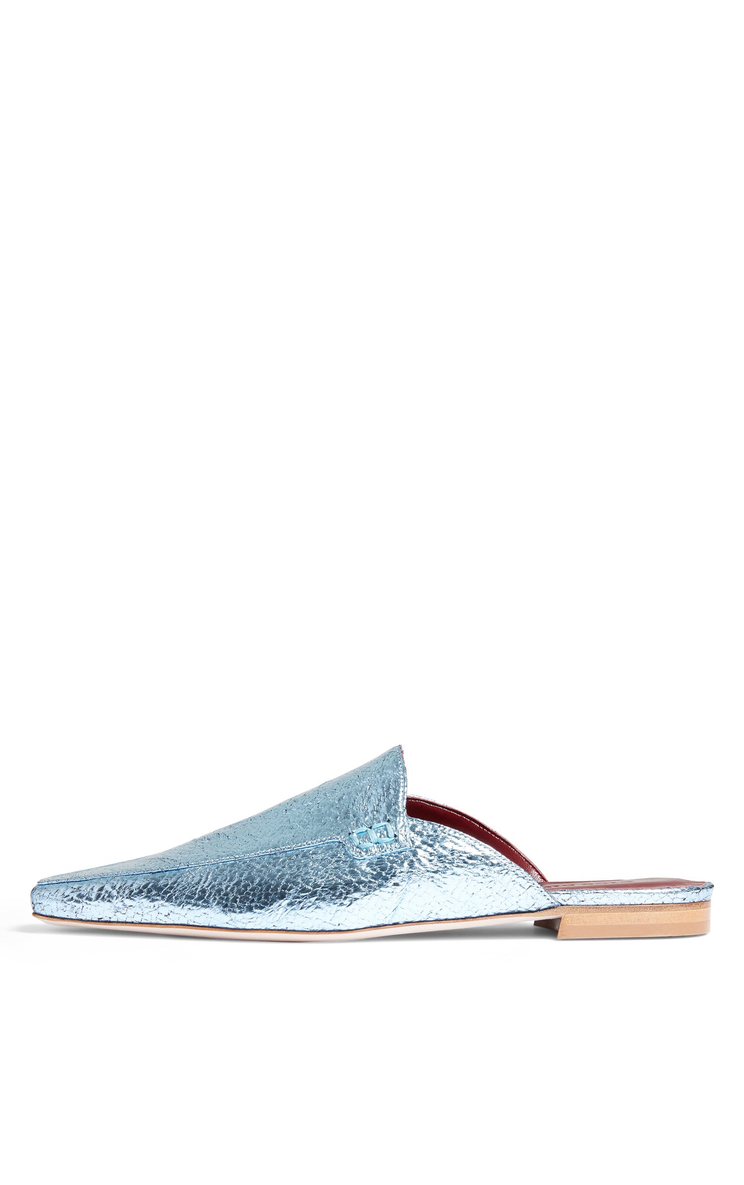 Lia Metallic Crinkle Pointed Mule