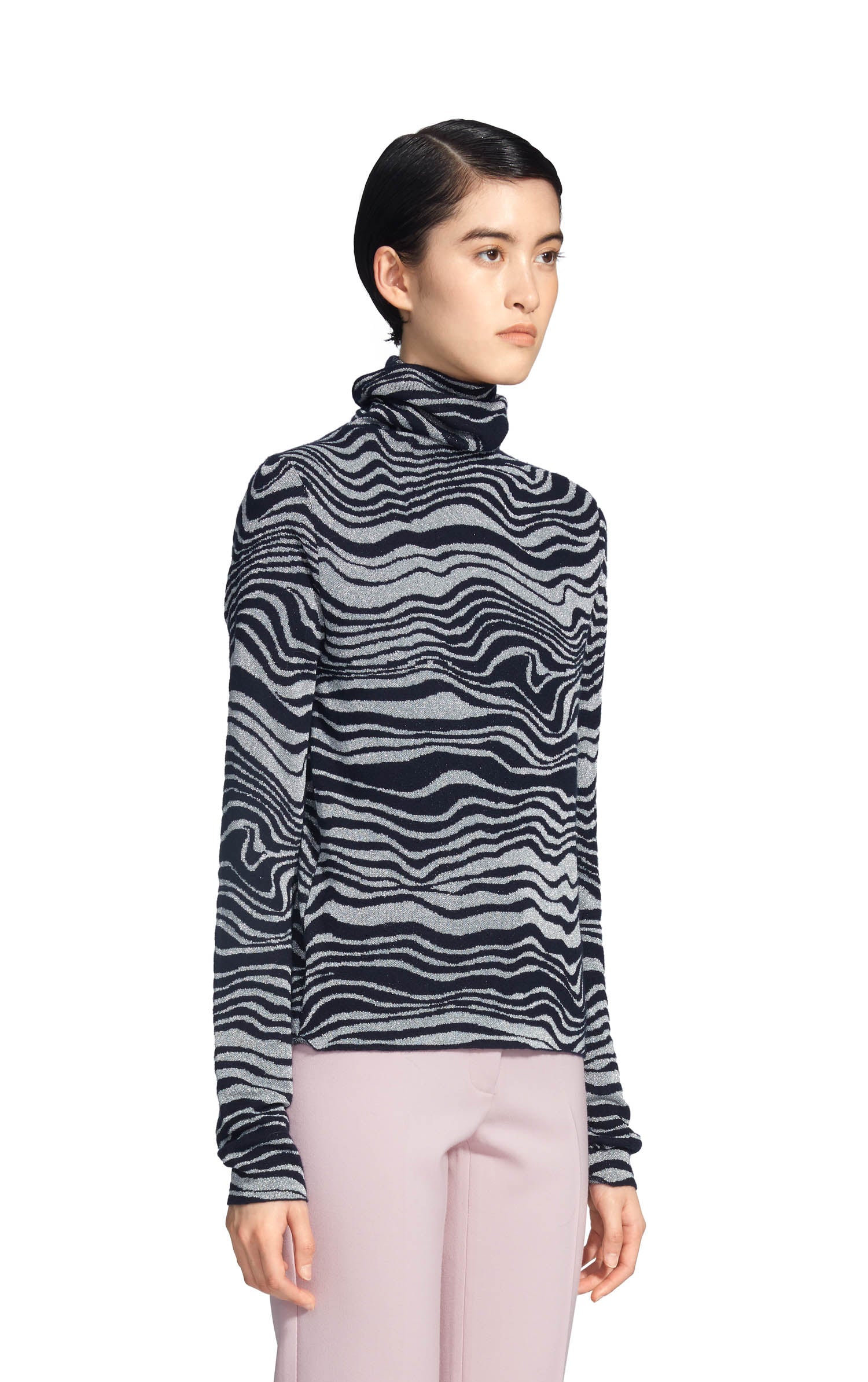 Roos Waves Jacquard Turtleneck Sweater