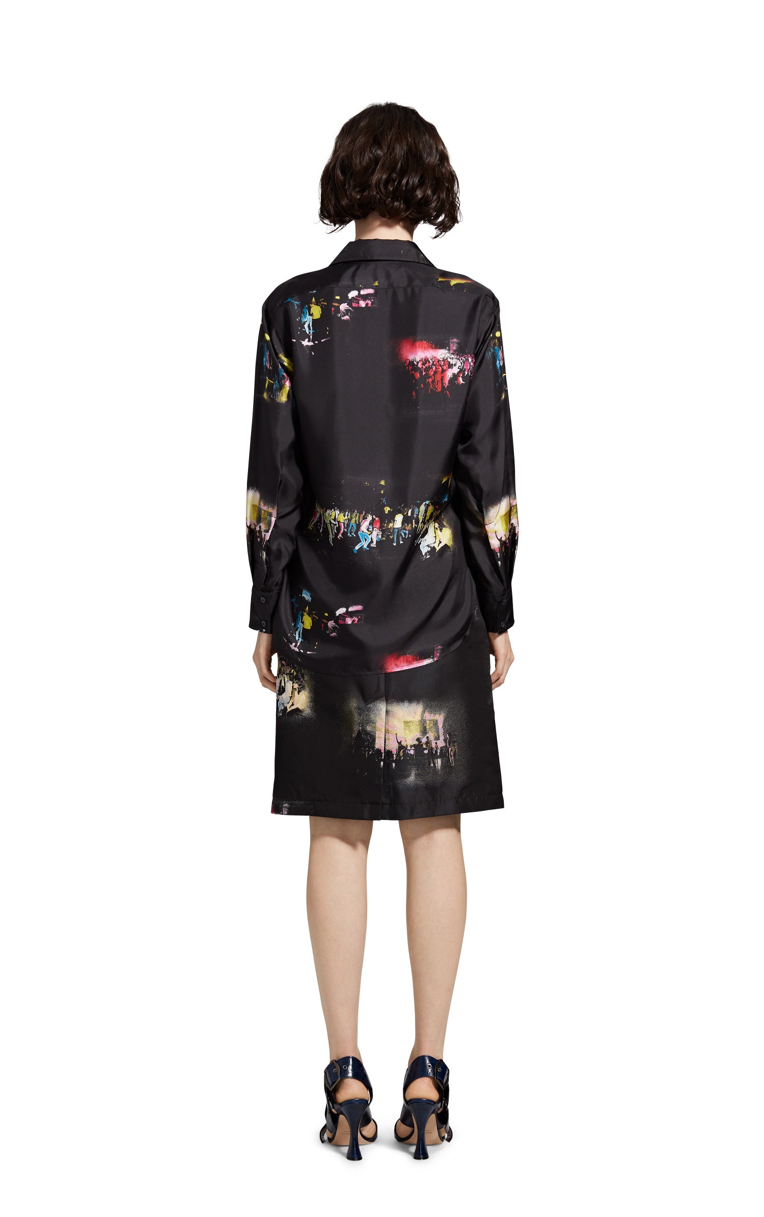 Sander Printed Club Kids Silk Twill Shirt