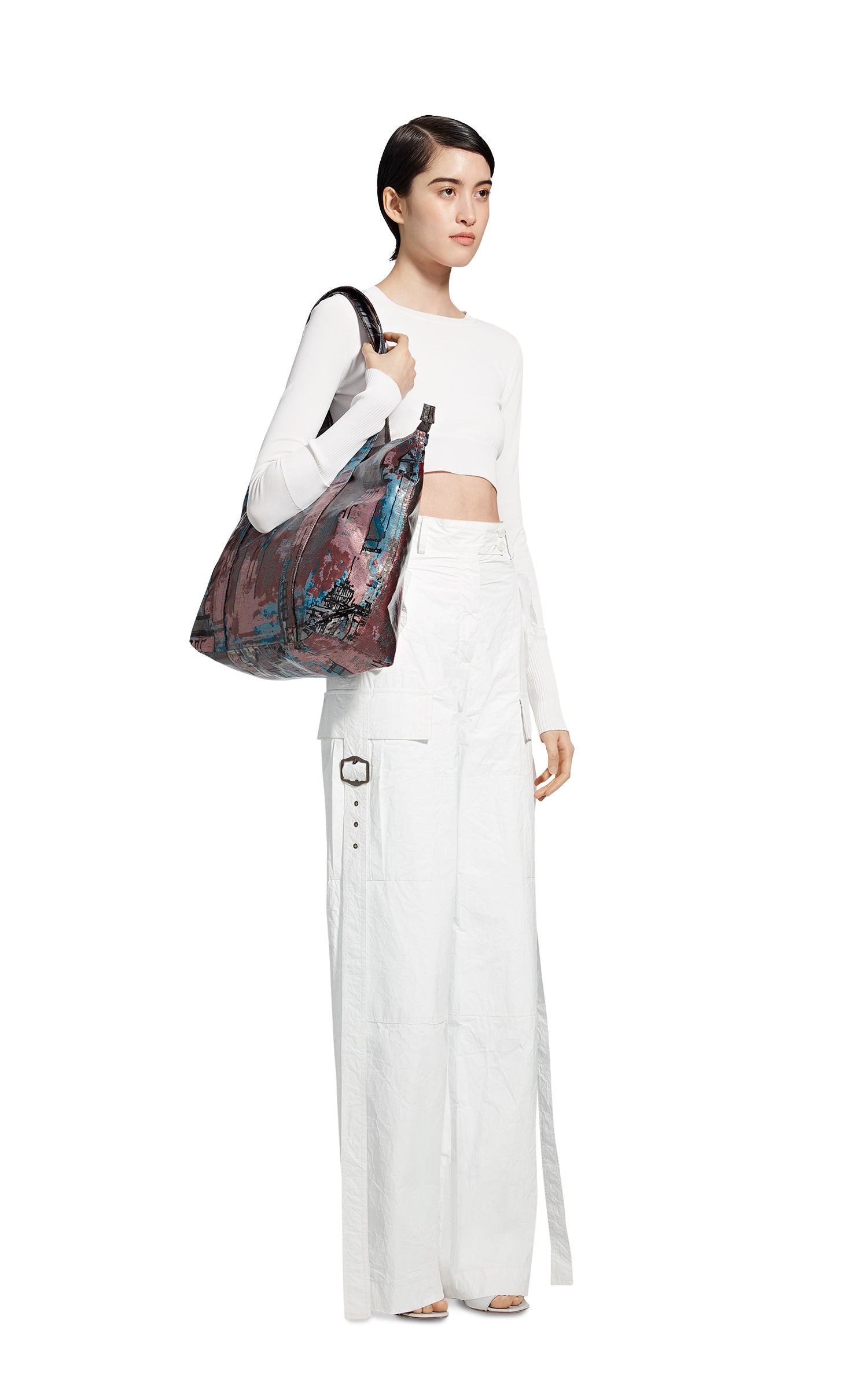 Vada Coated City Print Tote Bag