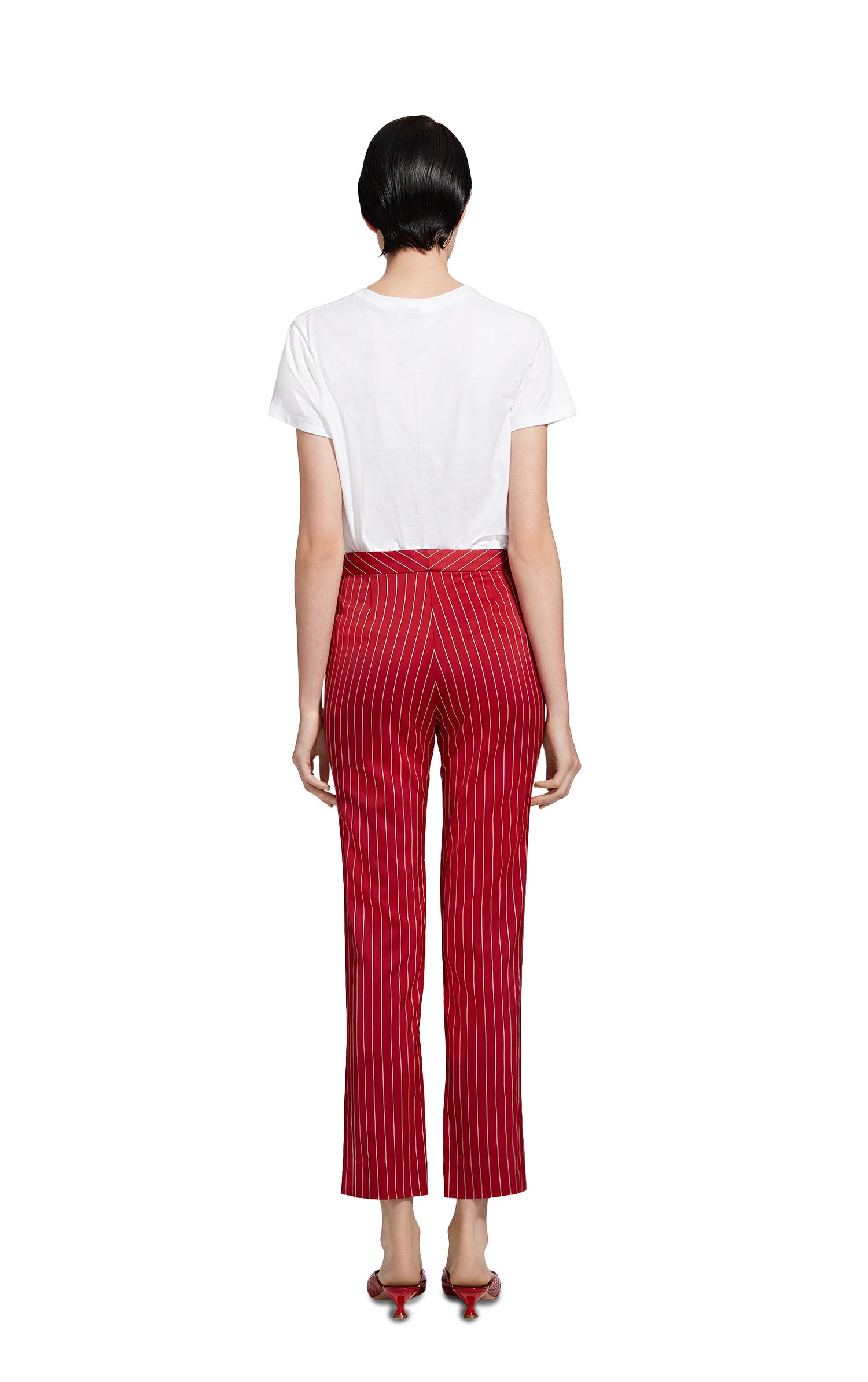 Liv Pinstripe Slim Pant with Front Pocket