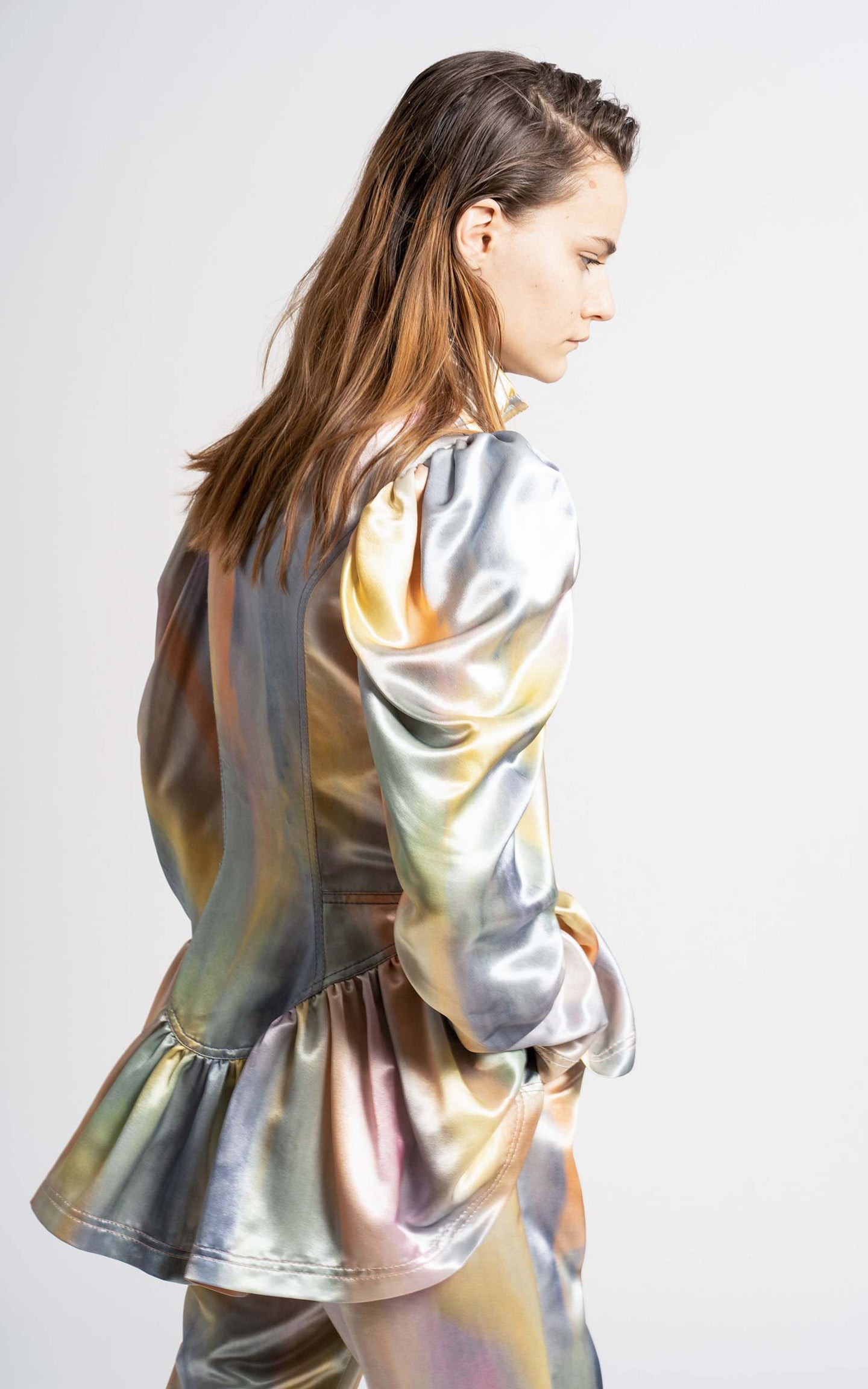 Thea Printed Satin Jacket