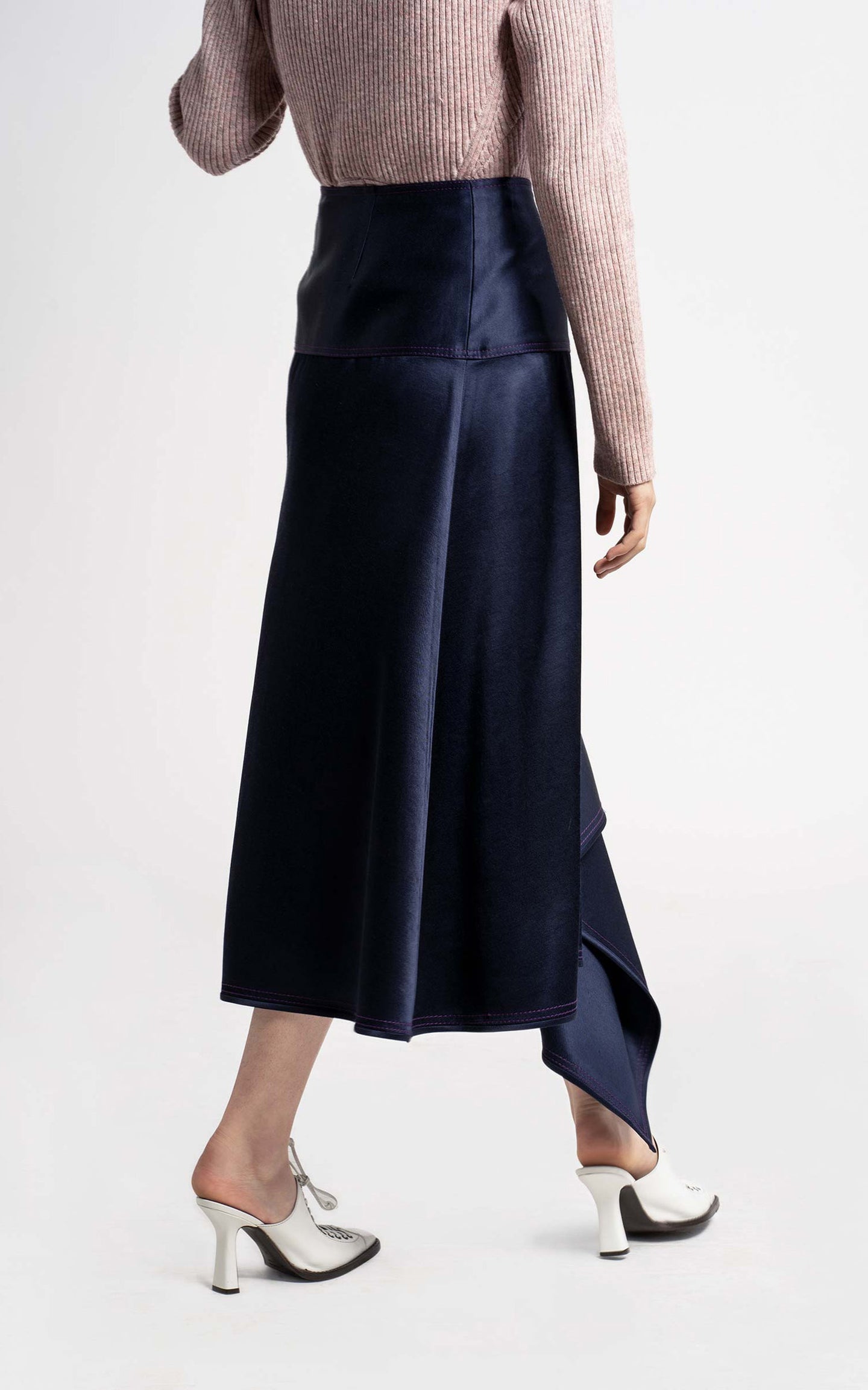 Tamiko Twill Satin Skirt