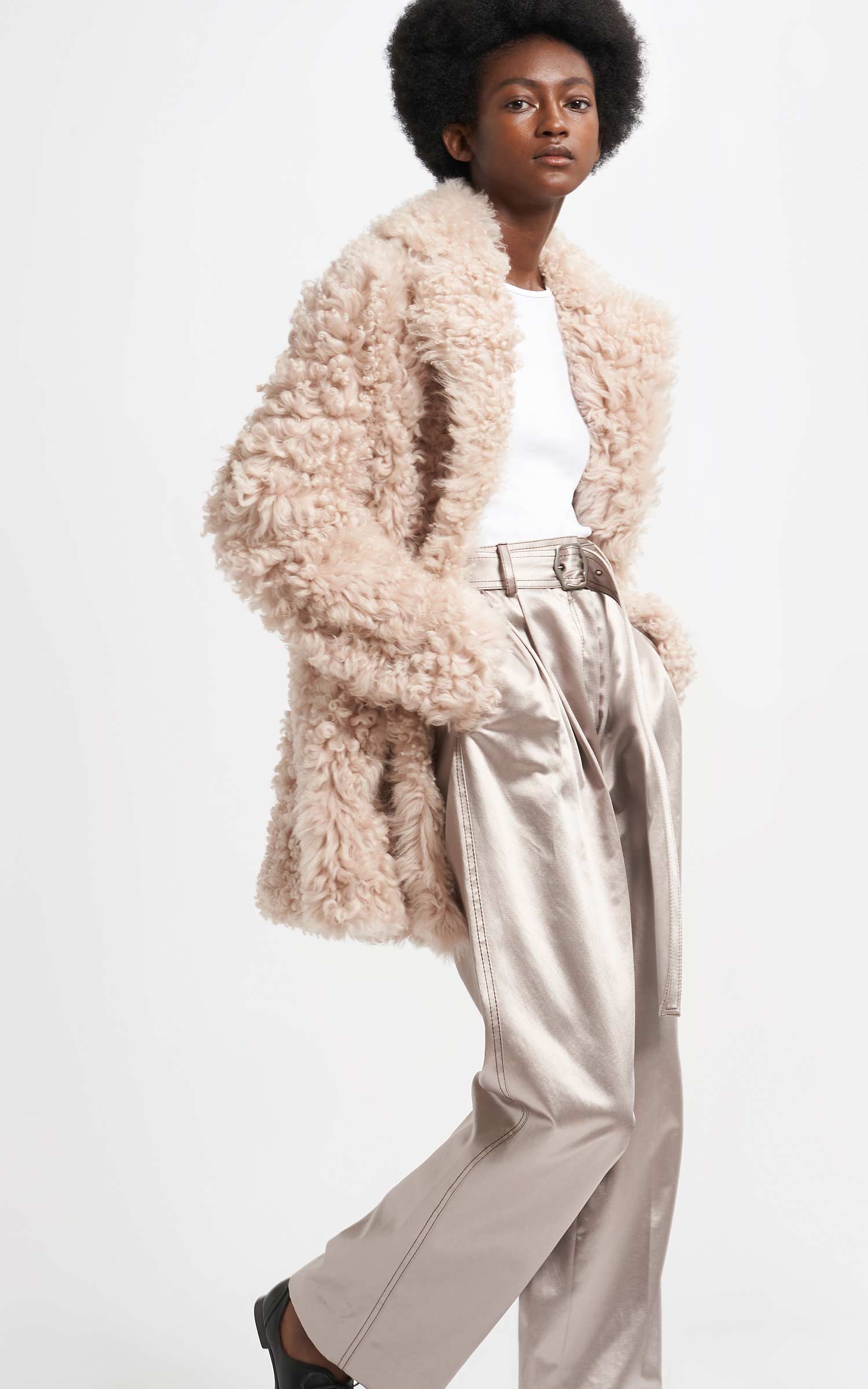 Pippa Tigrado Shearling Peacoat