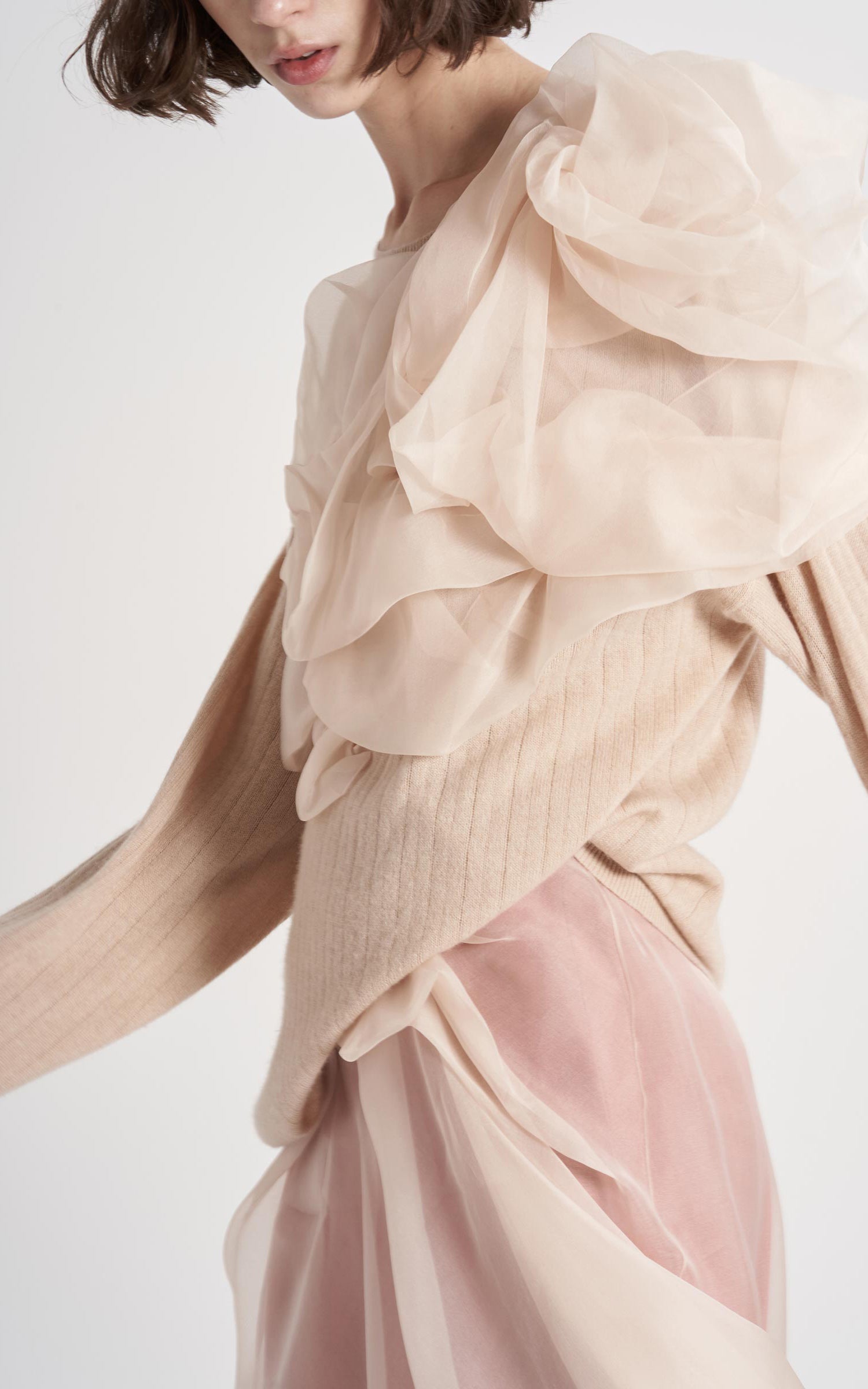 Awa Wool Cashmere Poof Crew Sweater