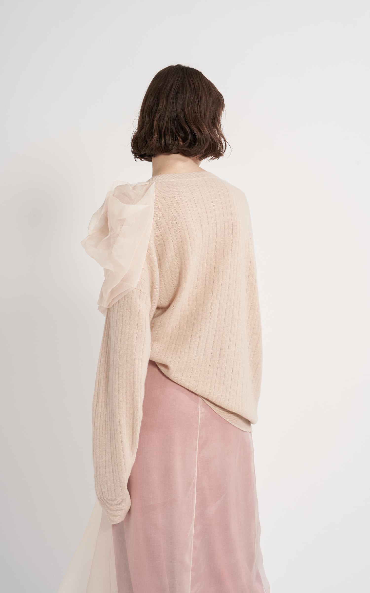Awa Wool Cashmere Poof Crew Sweater