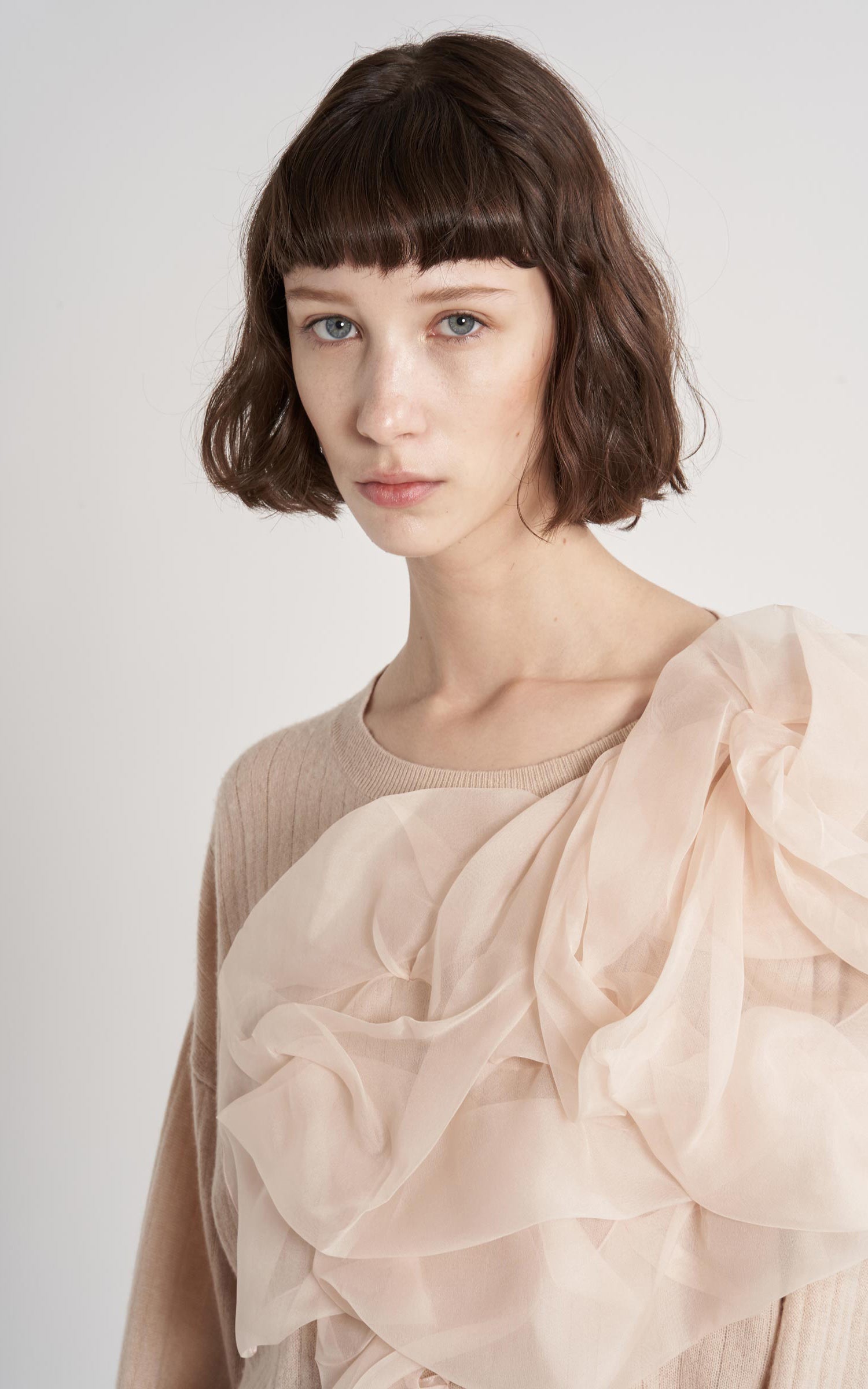 Awa Wool Cashmere Poof Crew Sweater