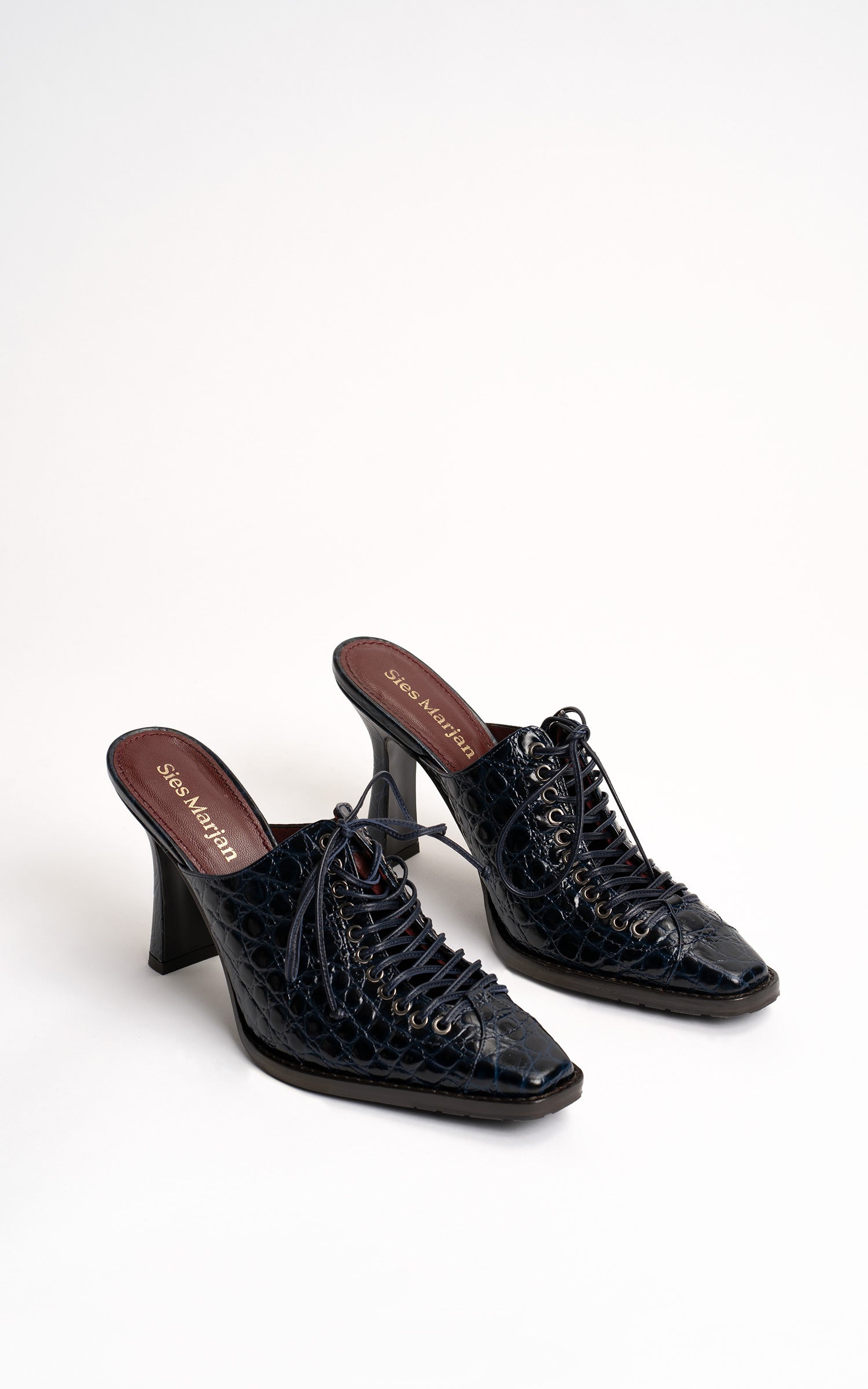 Stella Embossed Croco Mule