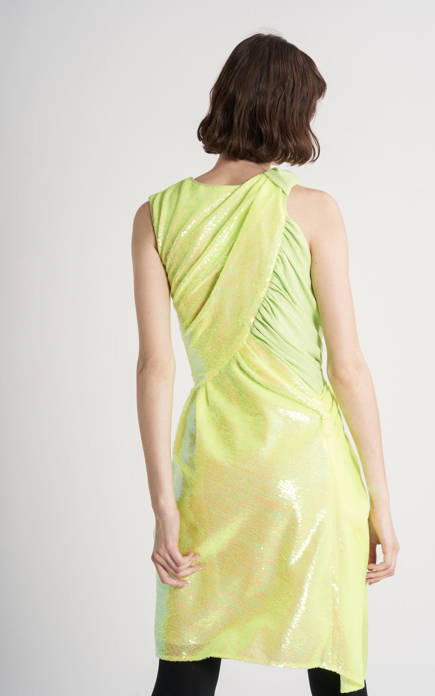Quincy Neon Sequin Wrapped Dress