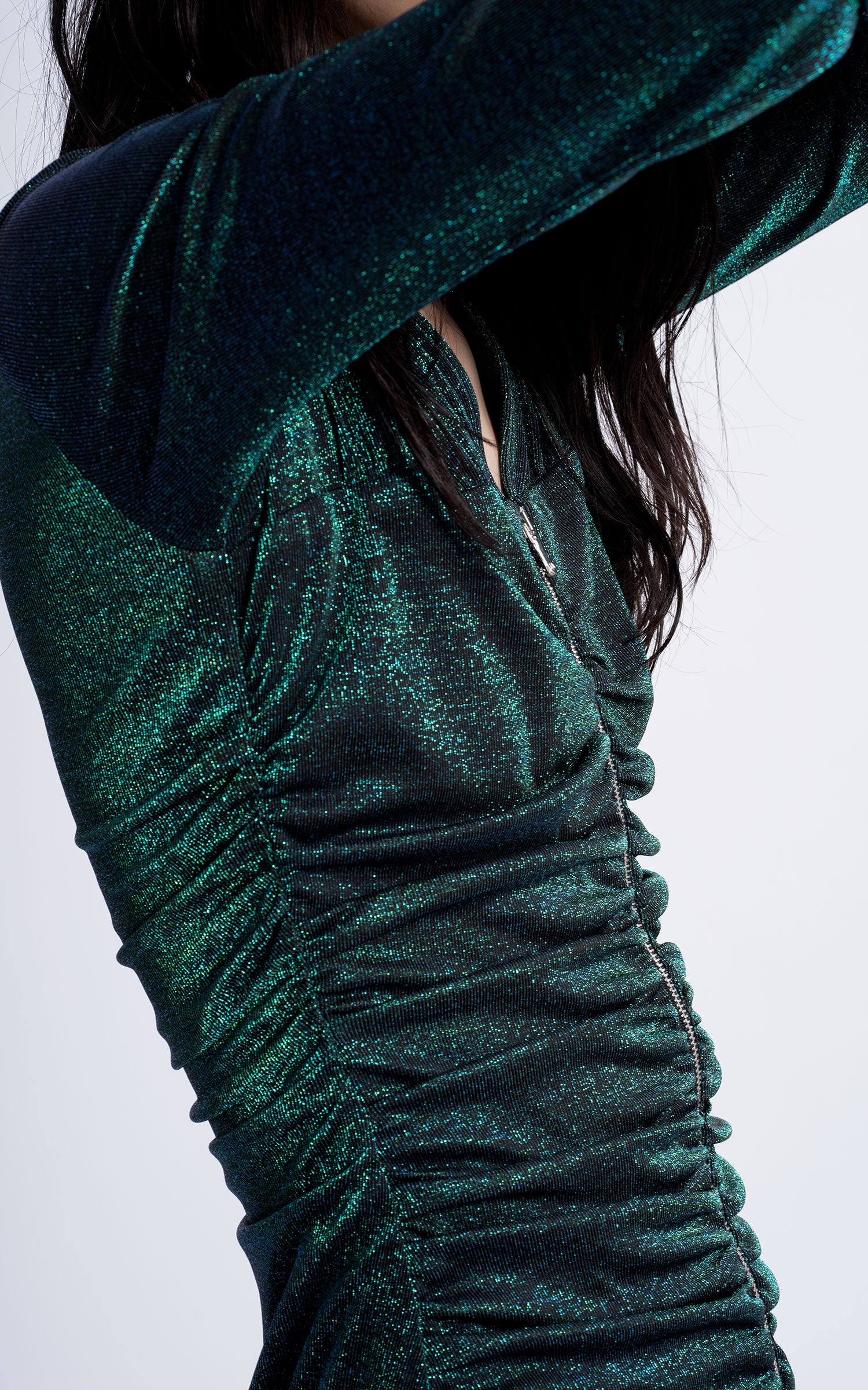 Jade Lurex Midi Dress