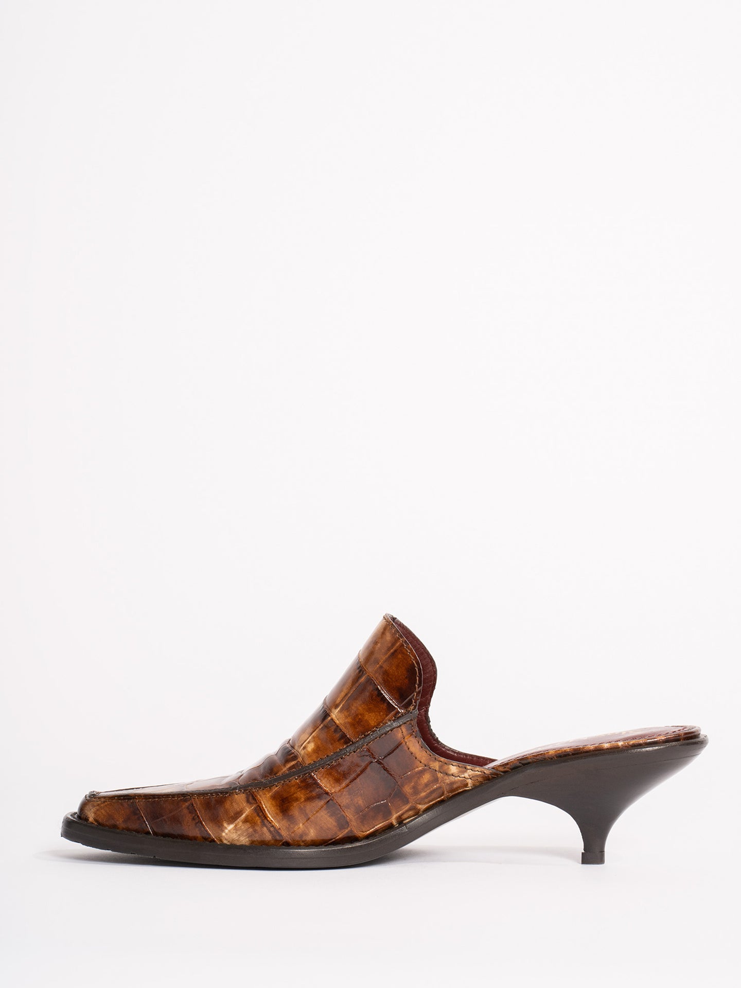 Kaya Embossed Croco Mule