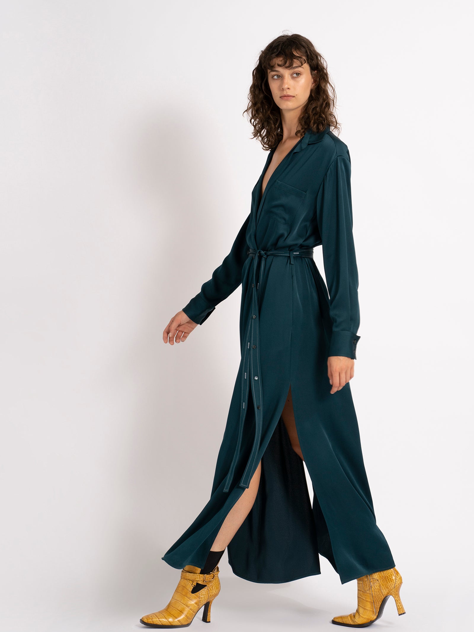 Aviva Crepe Shirt Dress