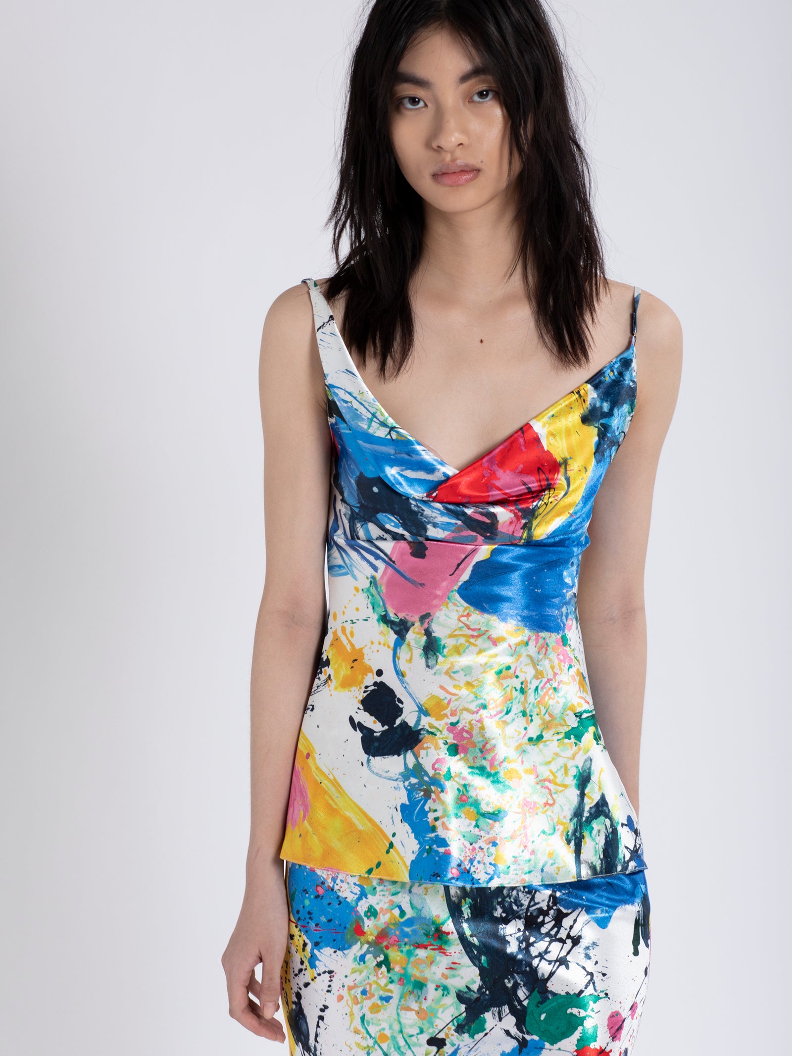 Amira Printed Satin Cami