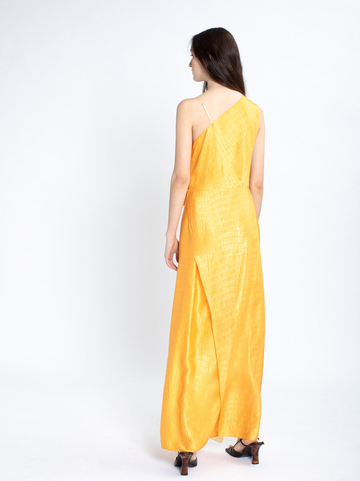 Paloma Embossed Satin Gown