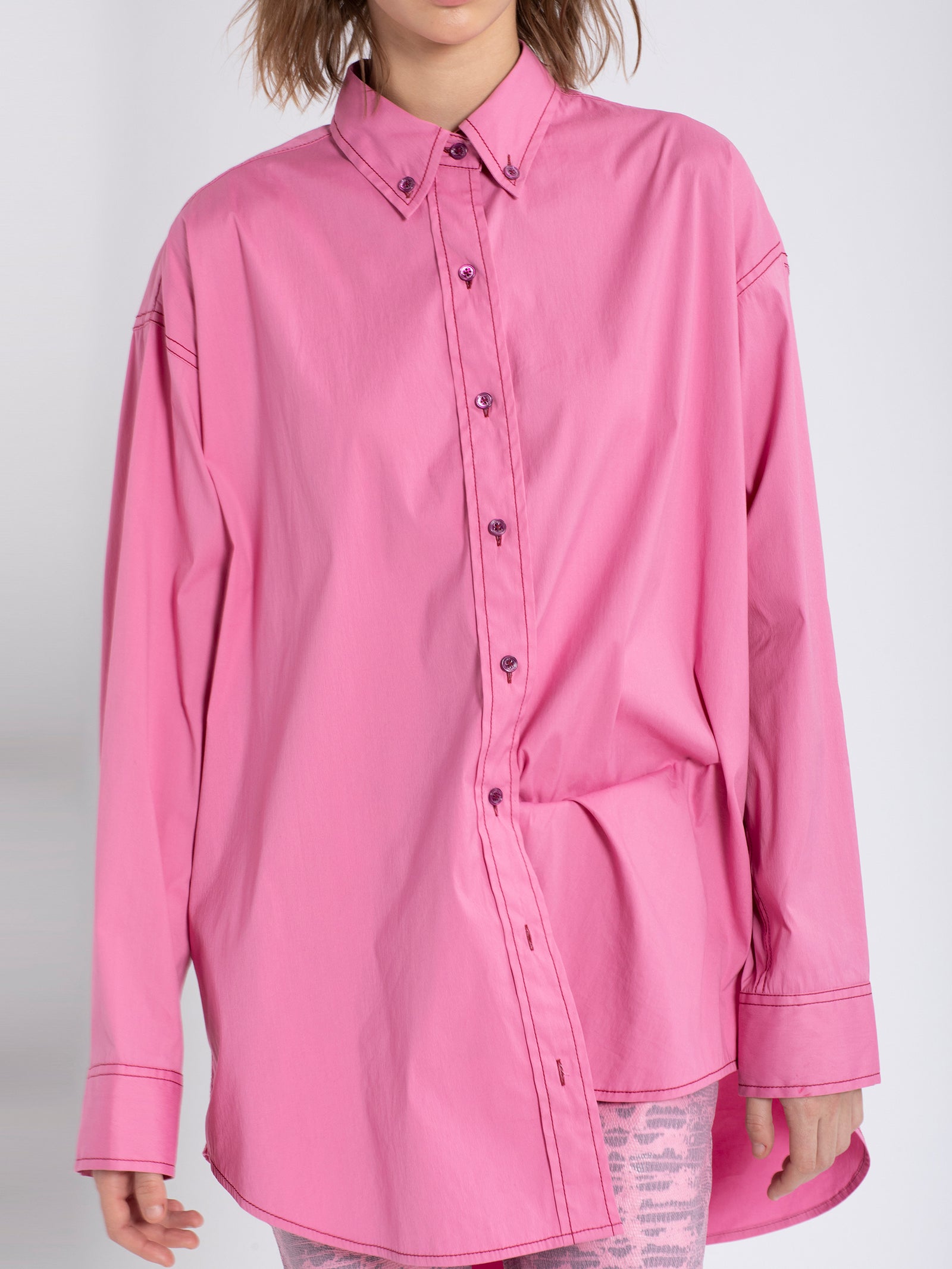 Kiki Stretch Oversized Cotton Shirt