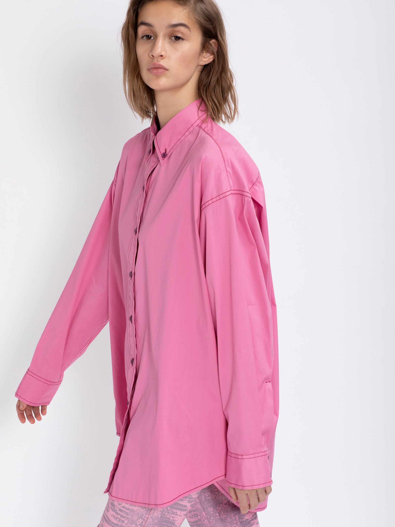 Kiki Stretch Oversized Cotton Shirt