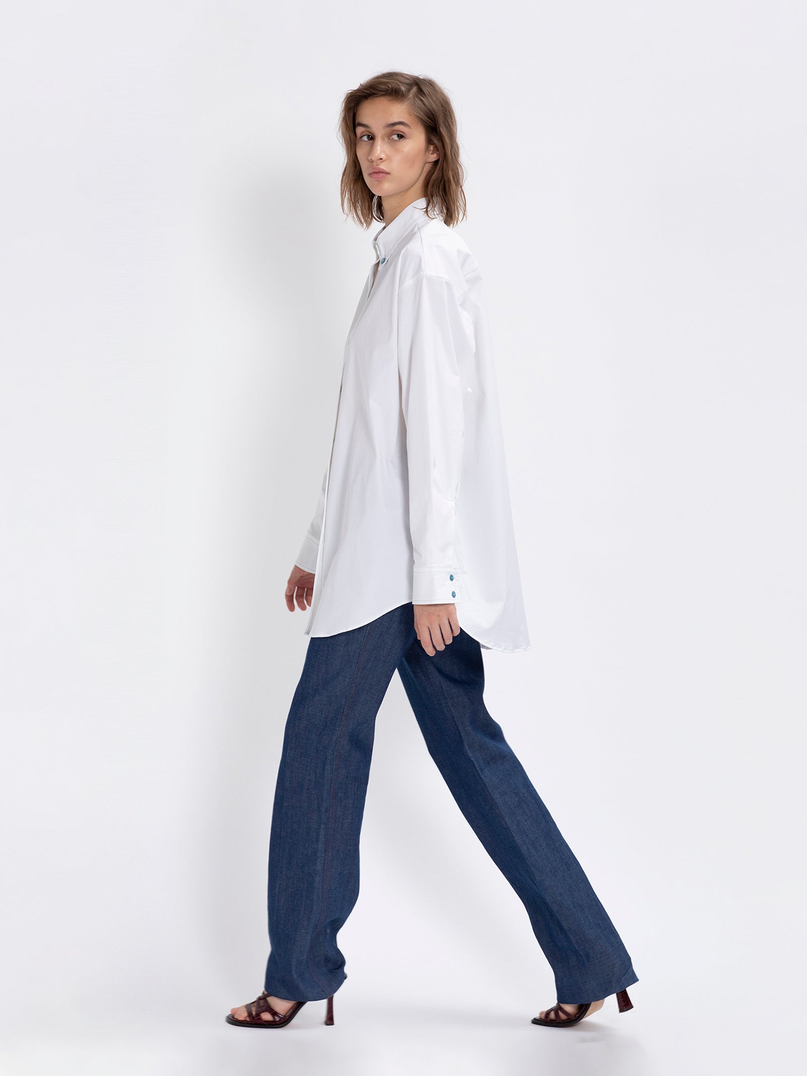 Kiki Stretch Oversized Cotton Shirt