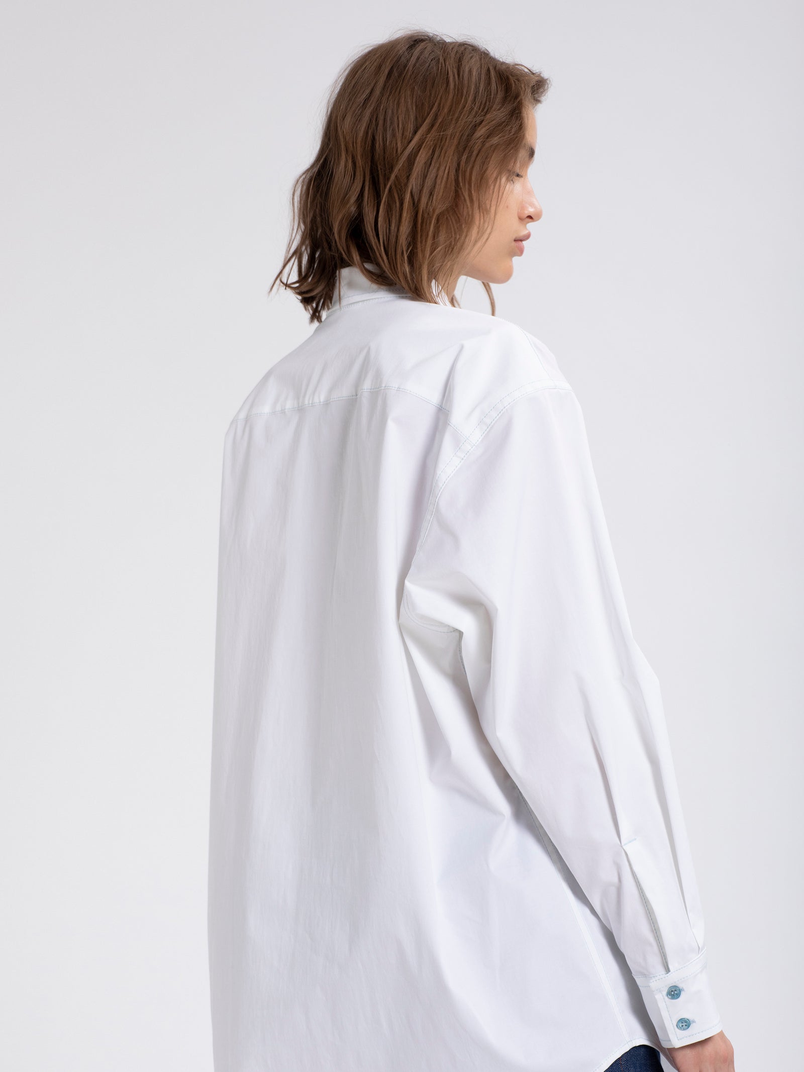 Kiki Stretch Oversized Cotton Shirt