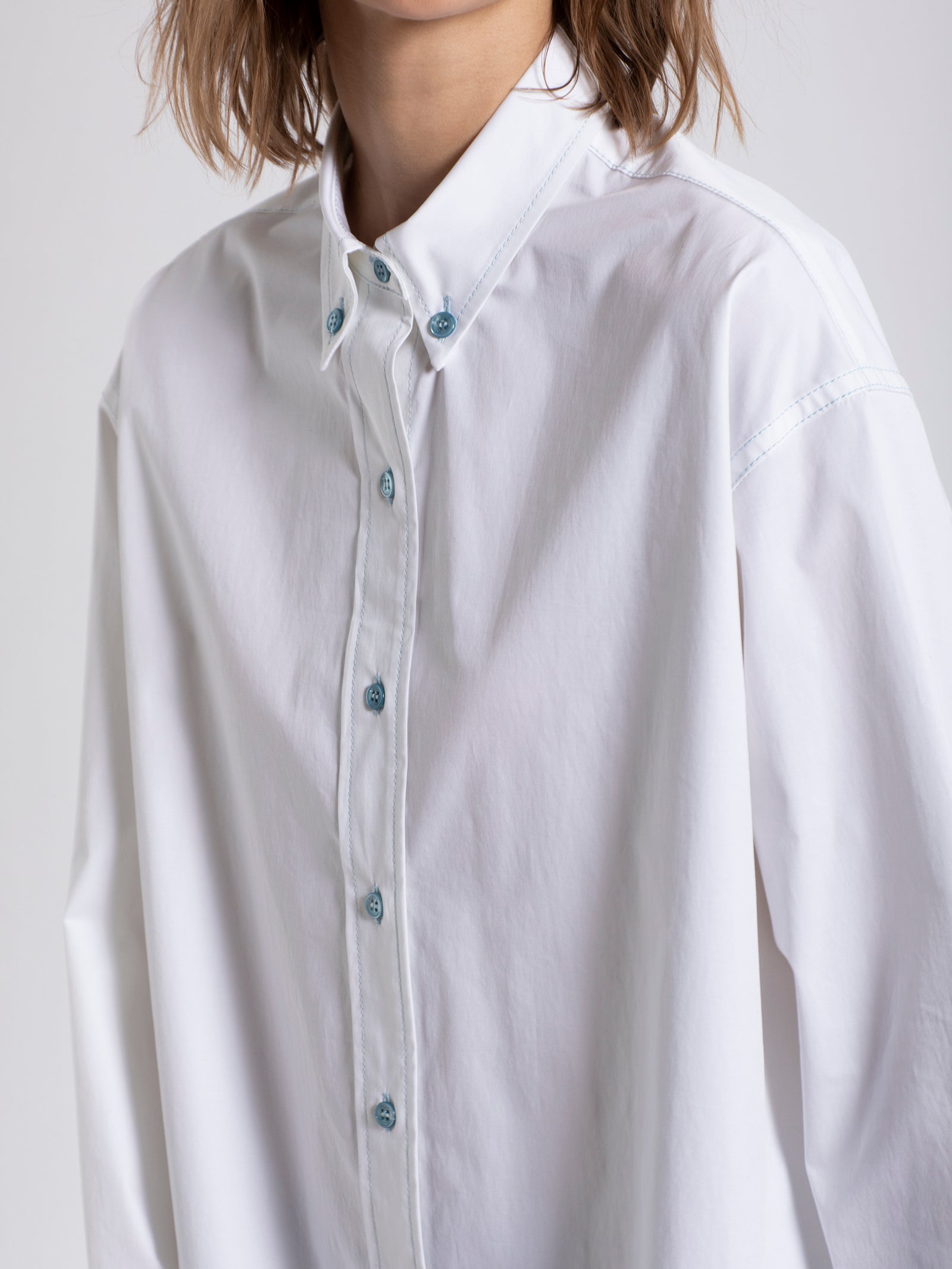 Kiki Stretch Oversized Cotton Shirt