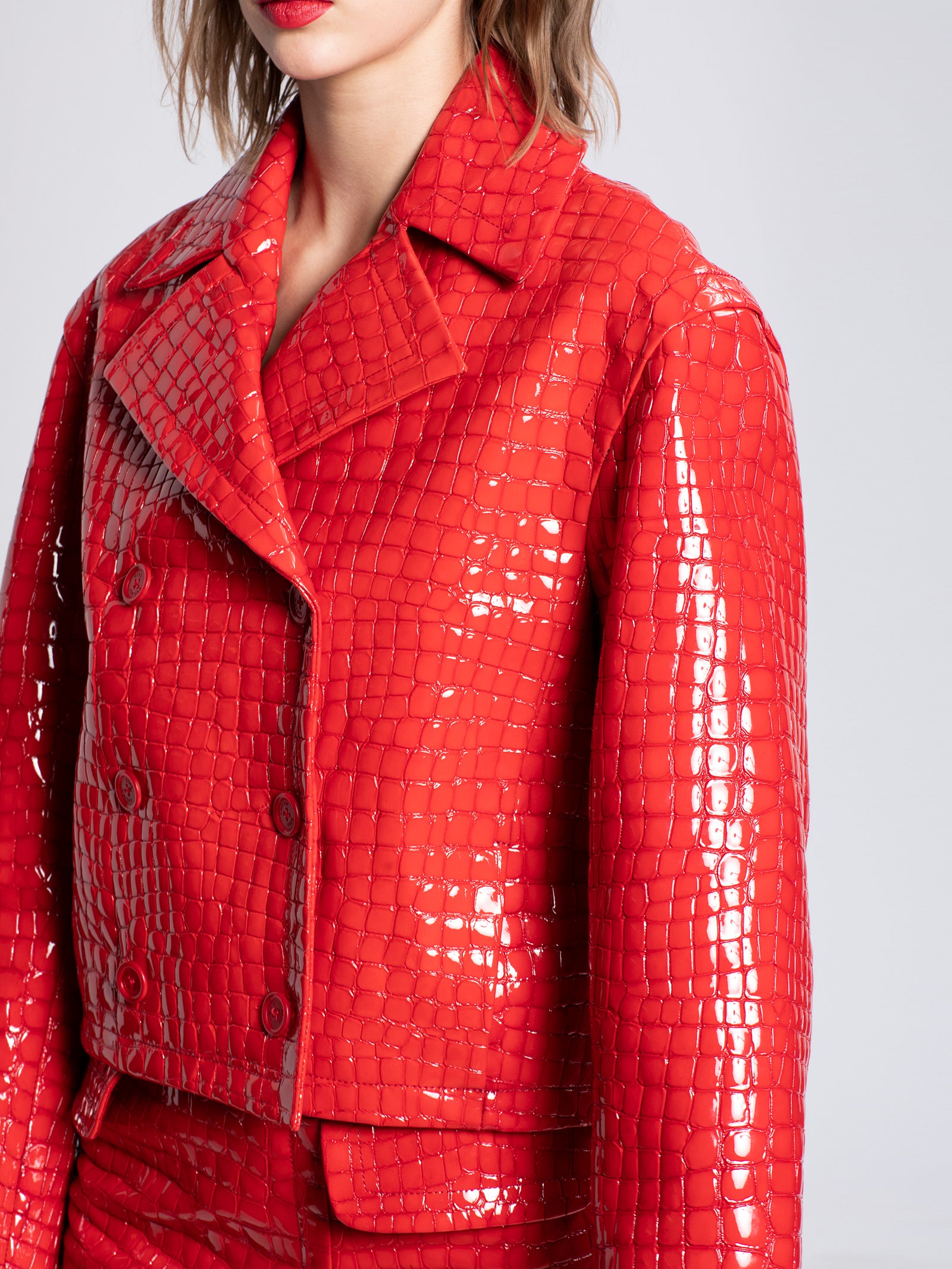 Carla Patent Croco Jacket