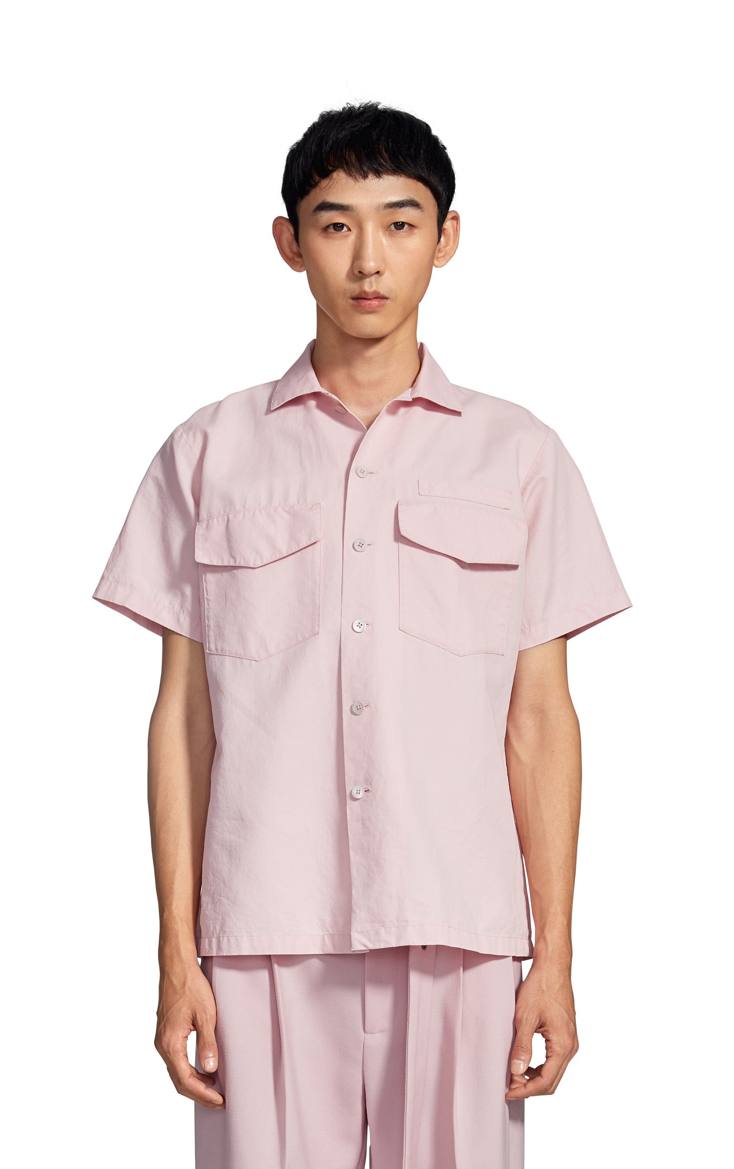 Dean Cotton Silk Twill Pocket Button Shirt
