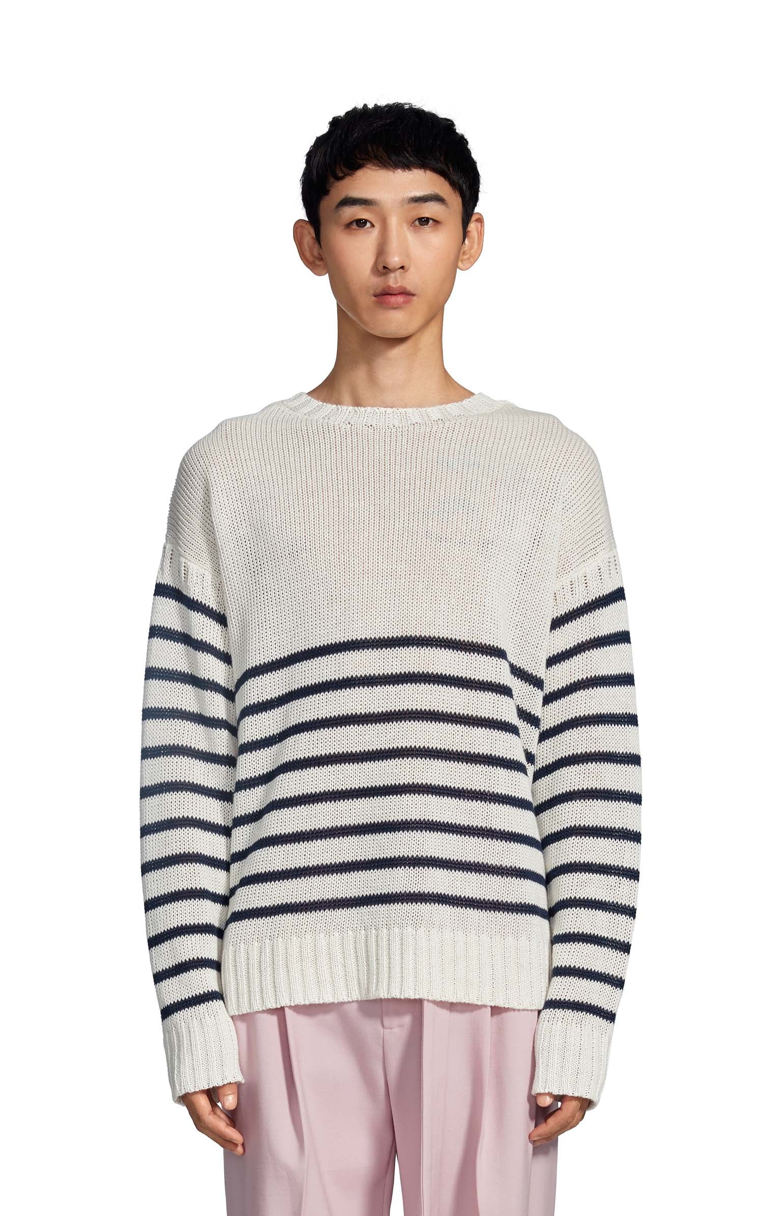 Kyle Linen Stripe Crewneck Sweater