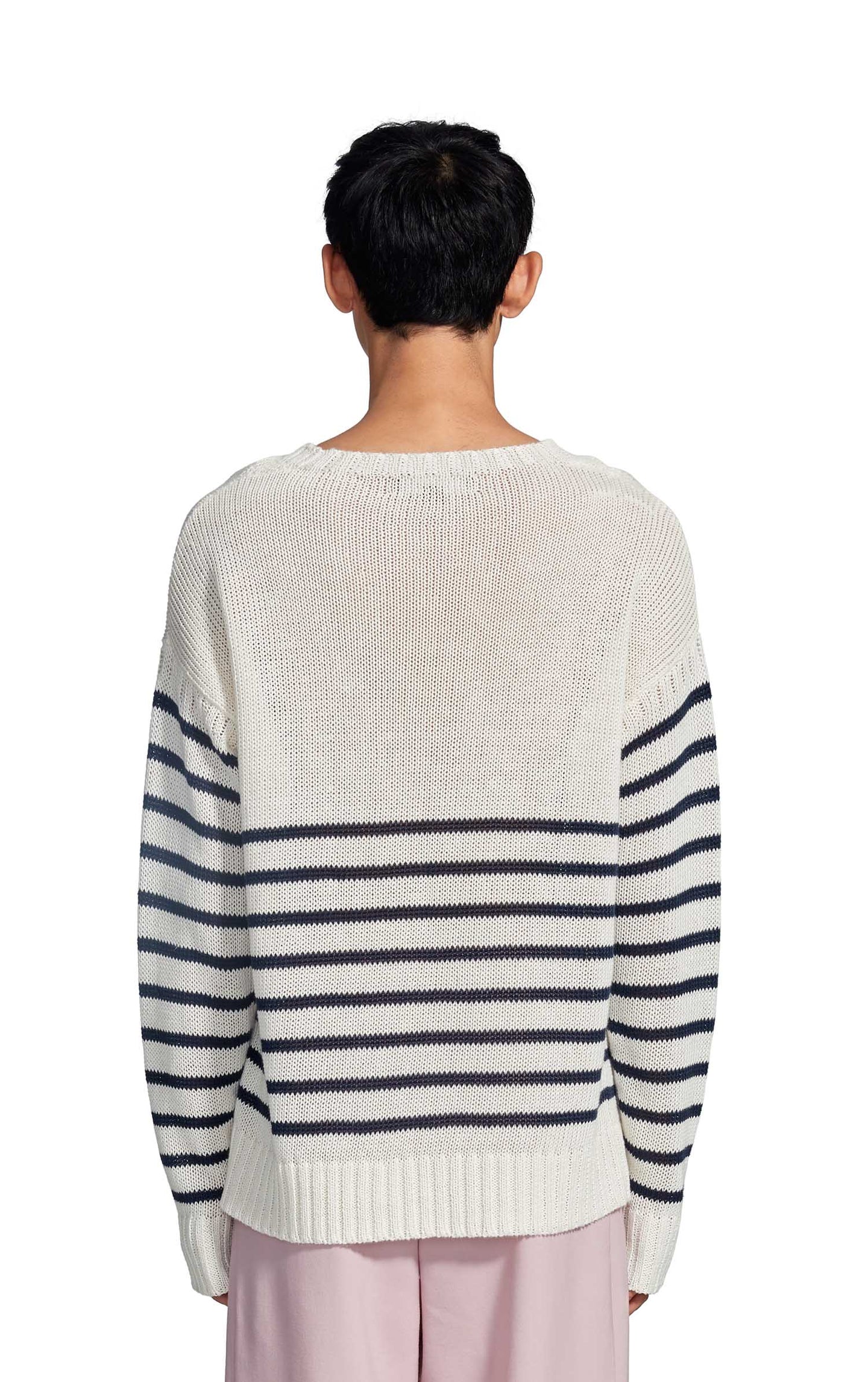 Kyle Linen Stripe Crewneck Sweater