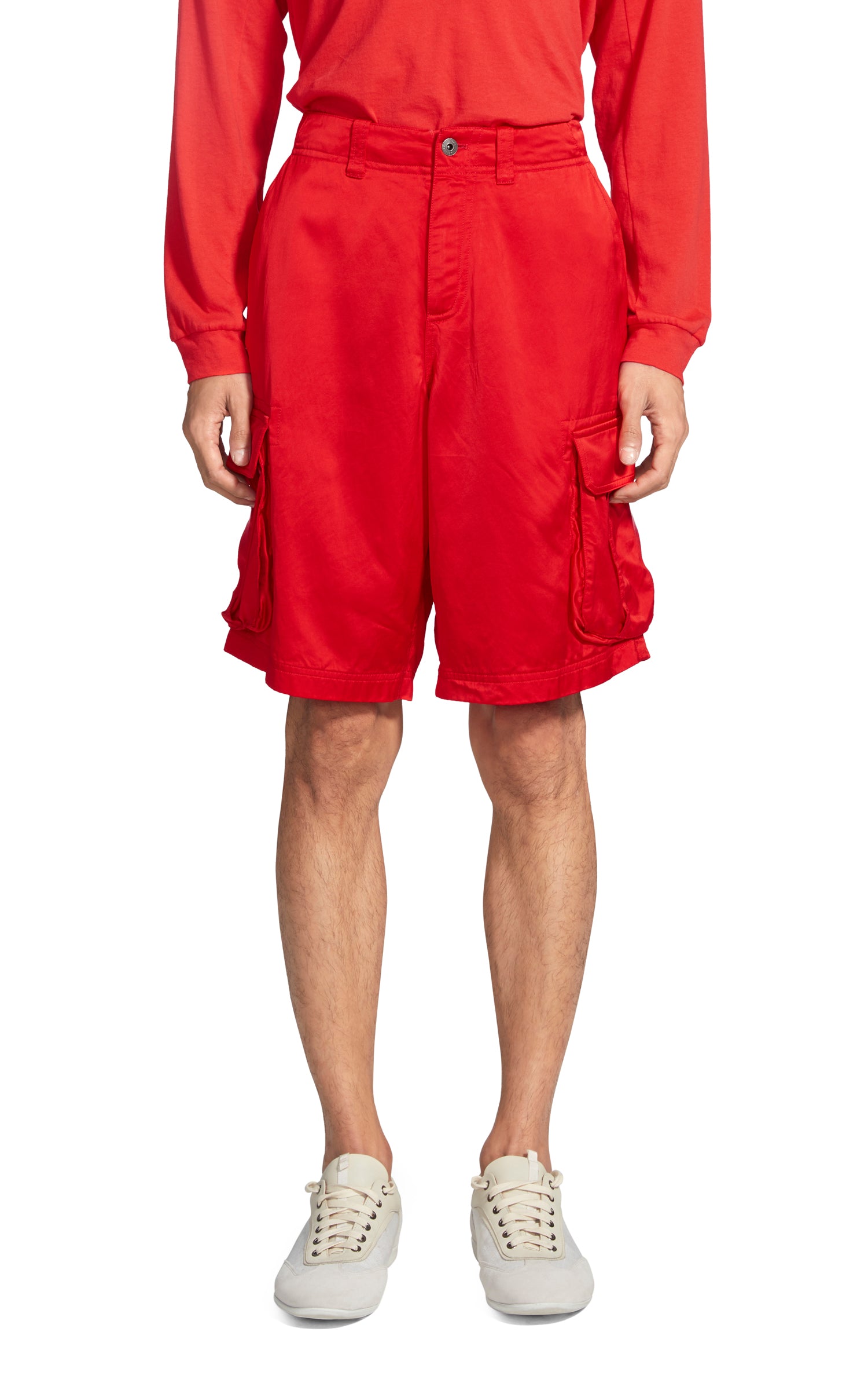 Elias Washed Satin Cargo Short