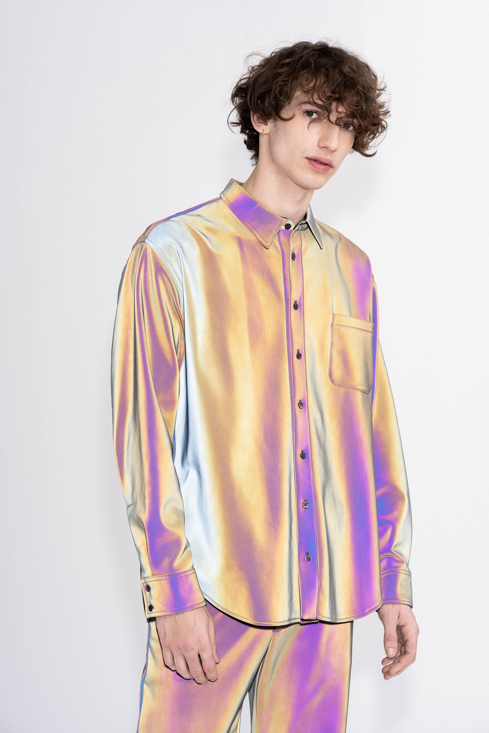 reflective dress shirt CrudeLife