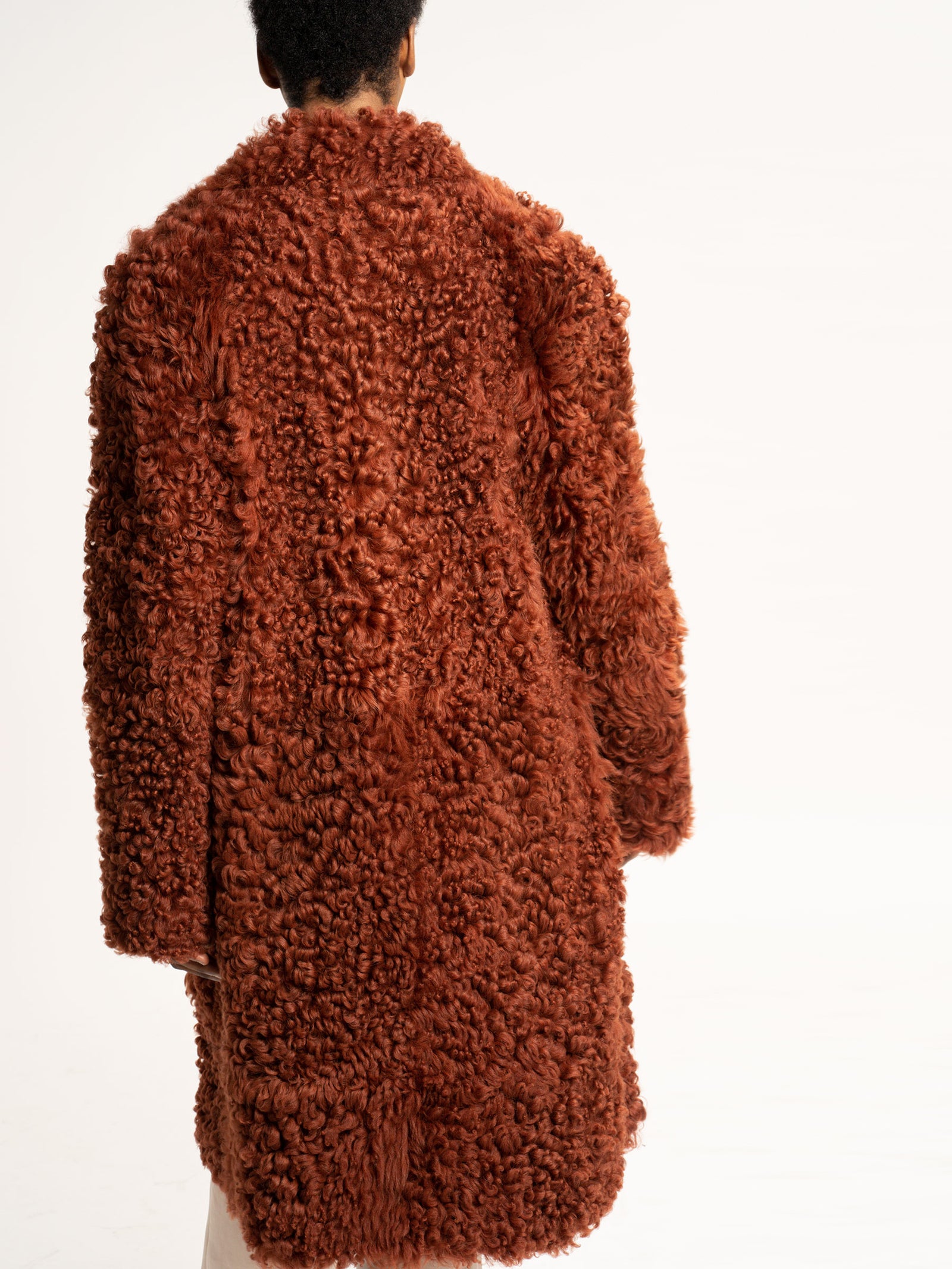 Sies Marjan Blaine Shearling Coat Rust Men s Jackets Coats