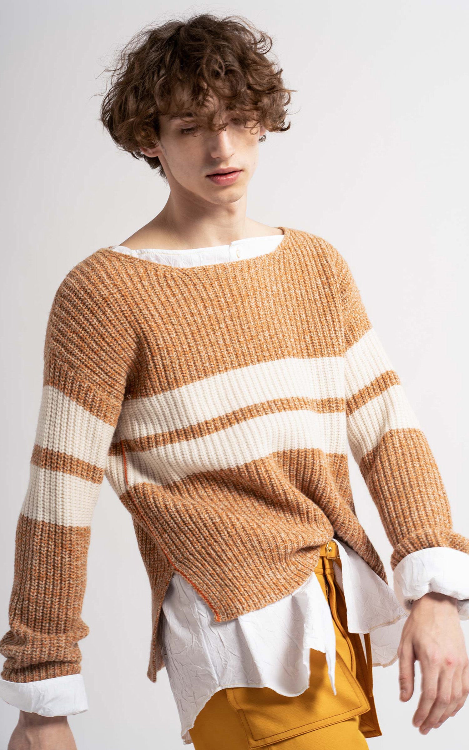 Gilles Cashmere Melange Wide Neck Sweater