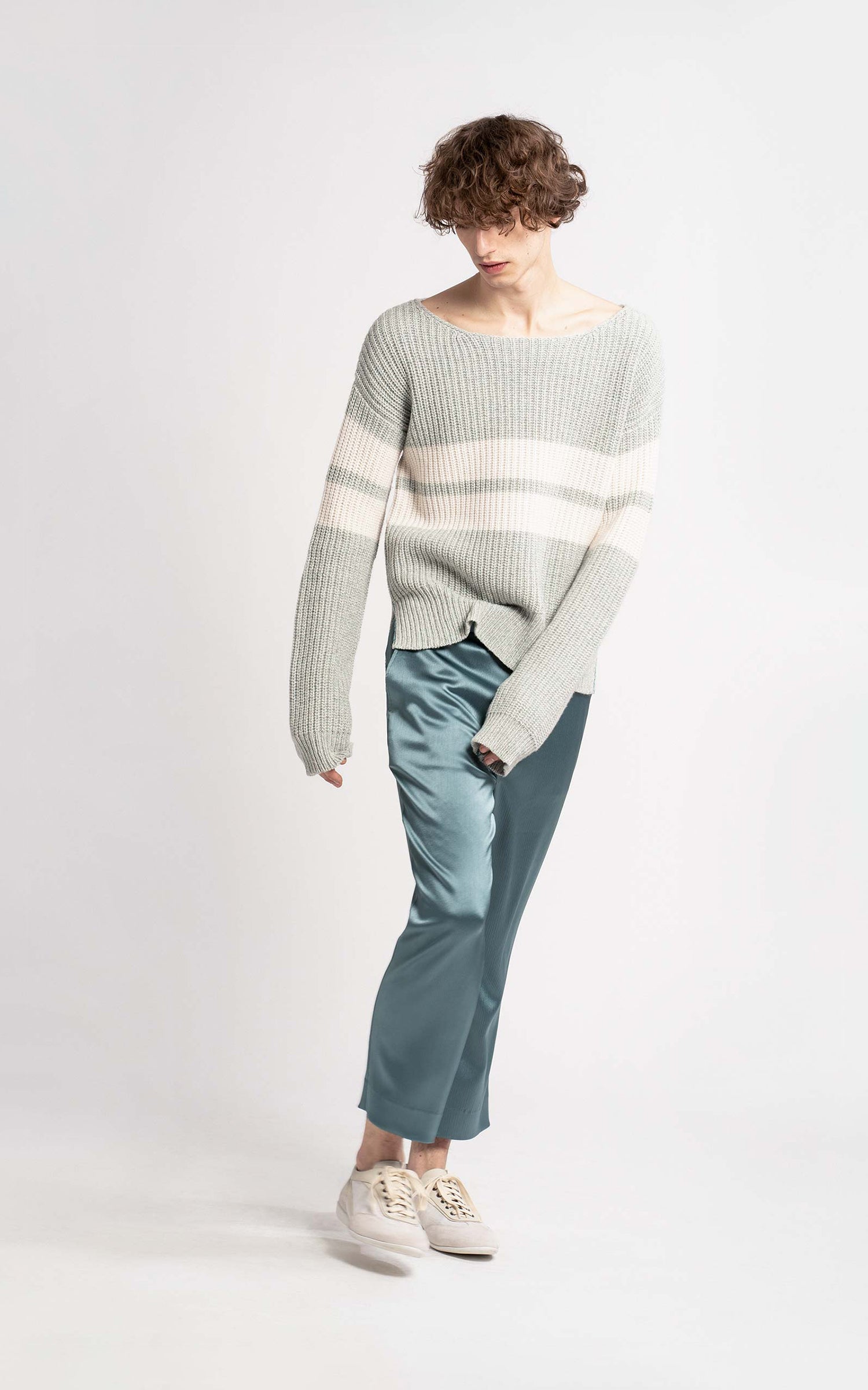 Gilles Cashmere Melange Wide Neck Sweater