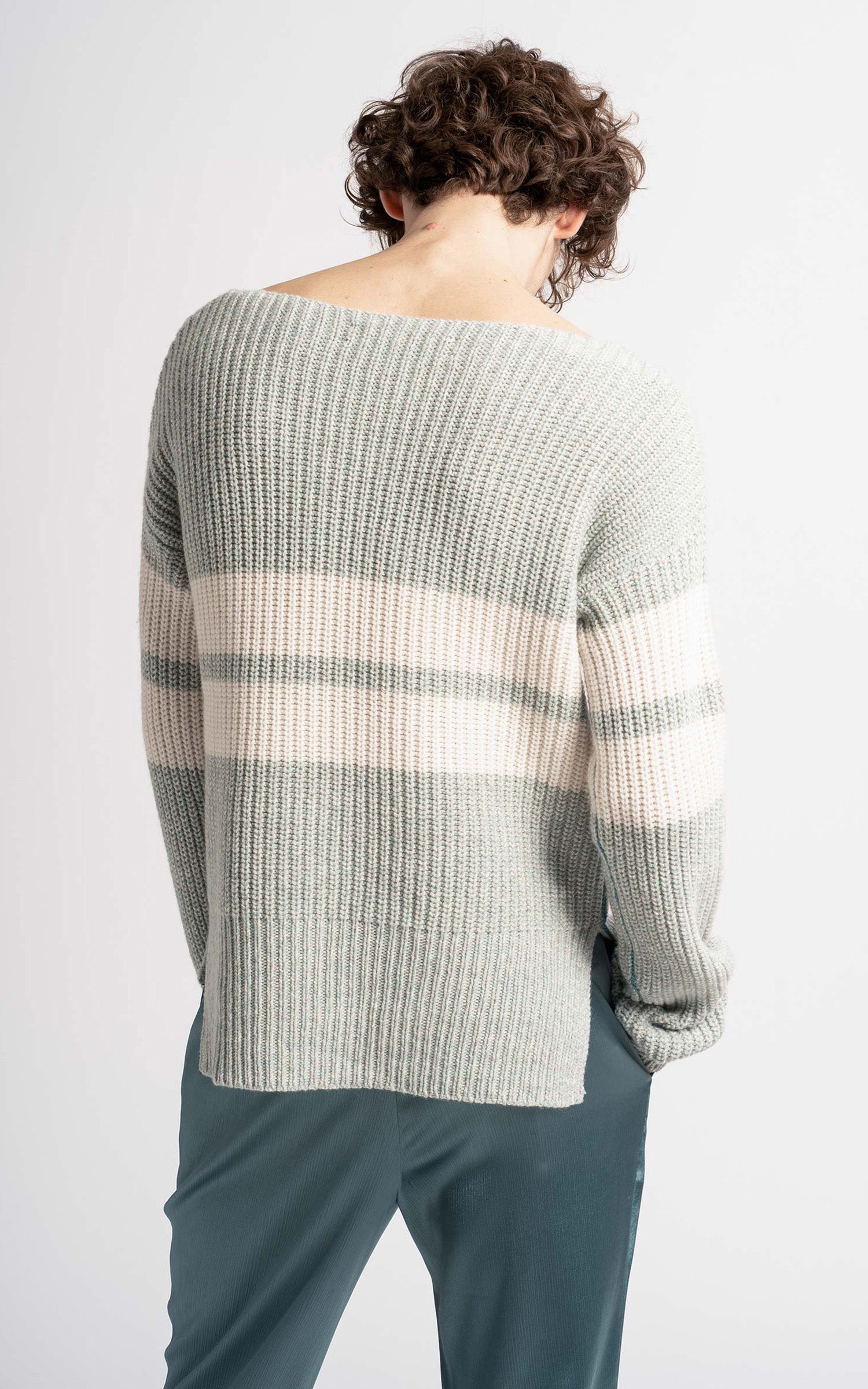 Gilles Cashmere Melange Wide Neck Sweater